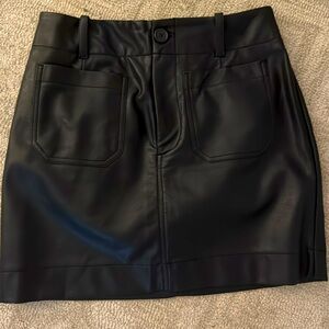 Maeve- The Colette Skirt by Maeve: Faux Leather Mini Edition